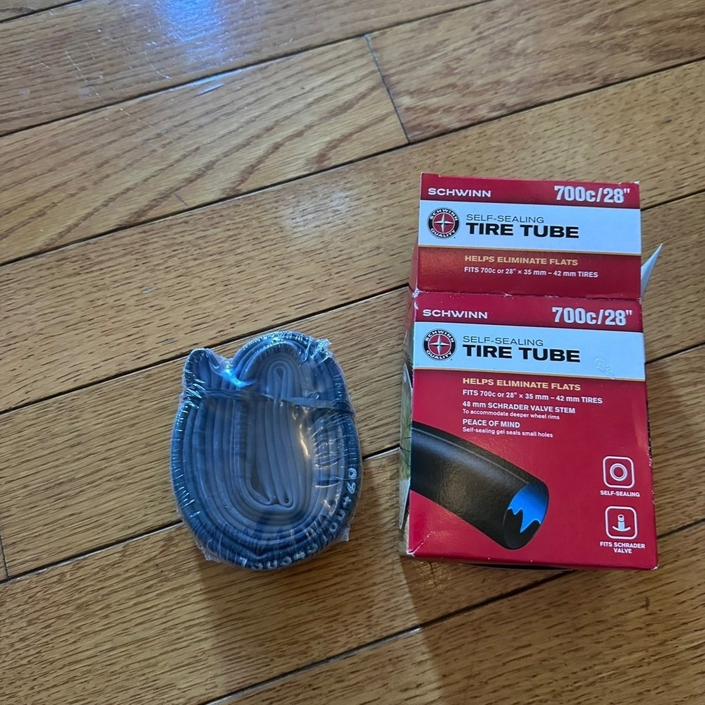 New Schwinn 700c/28" Self Sealing Bicycle Tire Tube Schrader Valve Bike Cycling